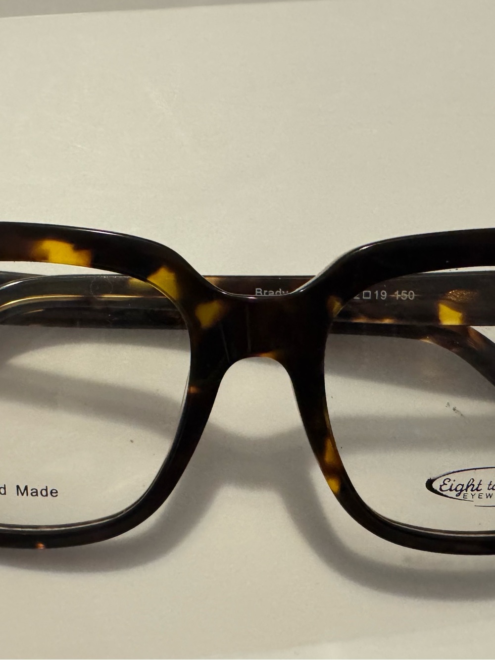 Eight To Eight Brady Tortoise 52/19/150 Eyeglass Frame 
Unisex